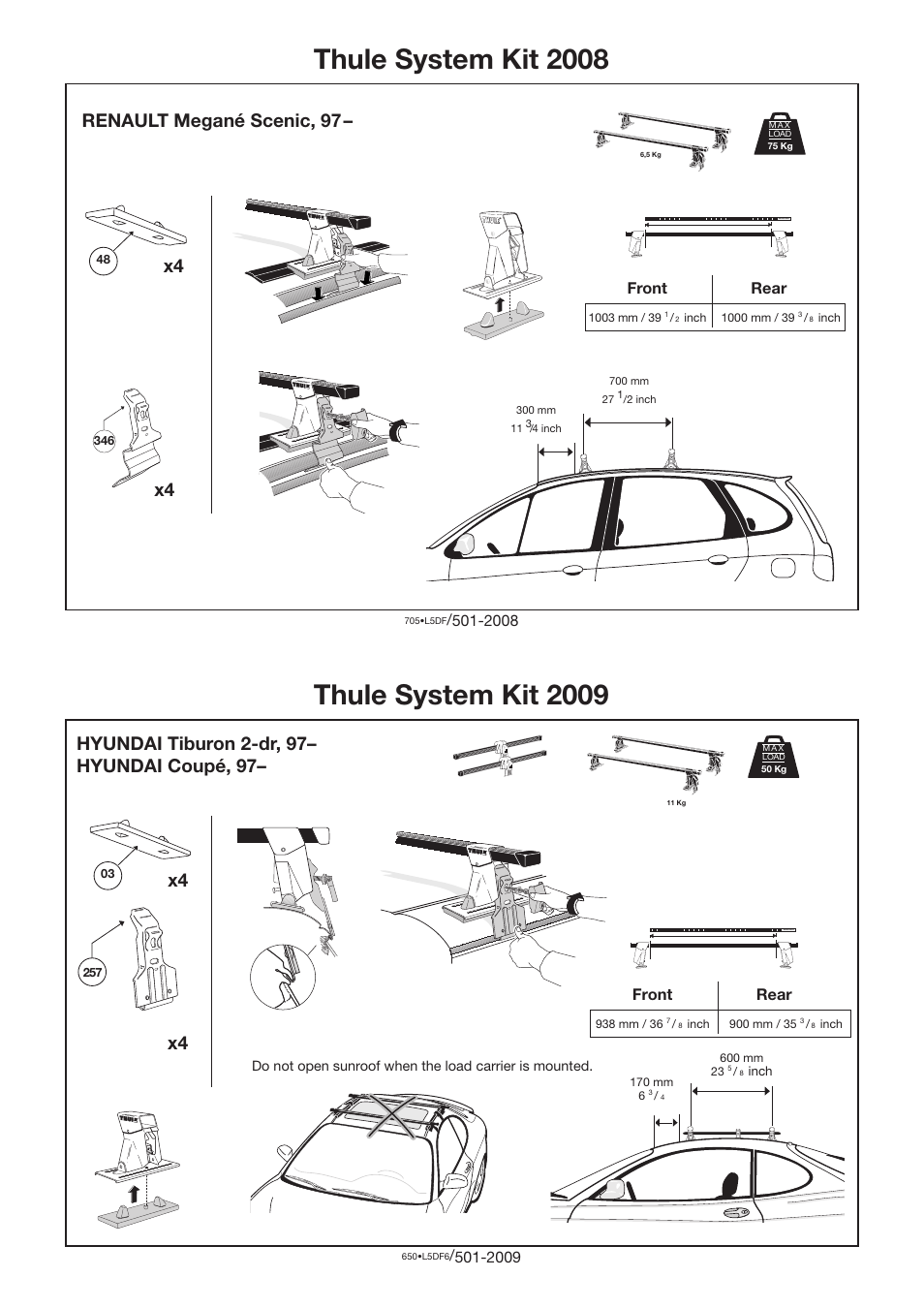 Thule 2009 User Manual | 1 page