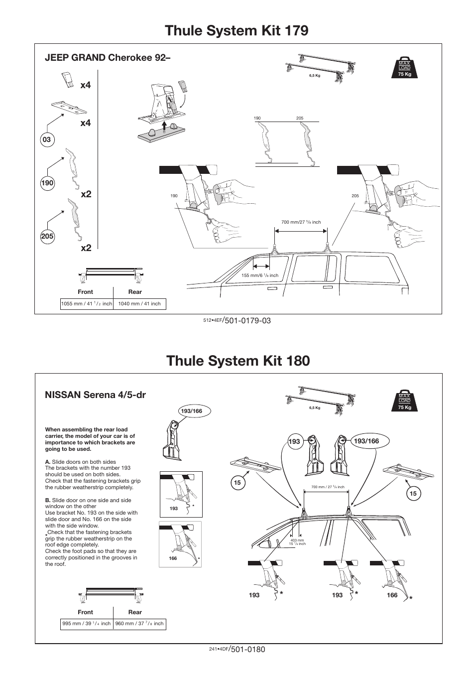 Thule 179 User Manual | 1 page