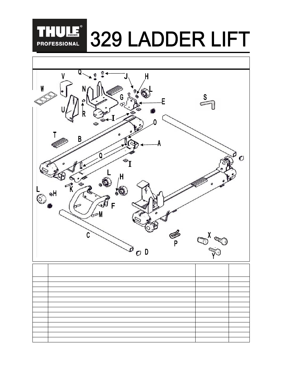 Thule Ladder Lift 329 User Manual | 16 pages