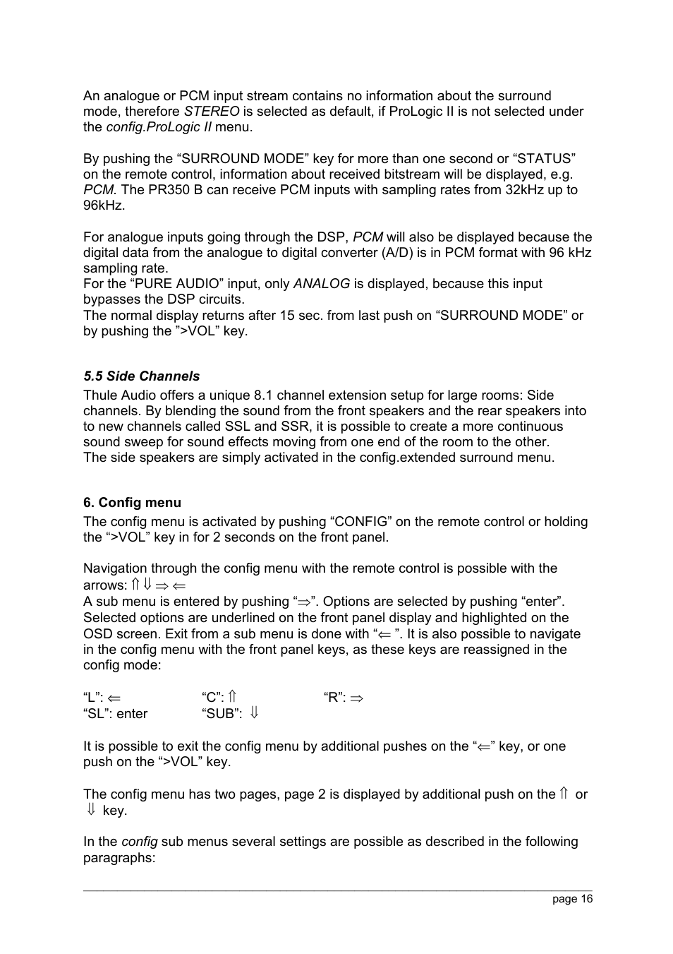 Thule PR350 B V350 User Manual | Page 16 / 26