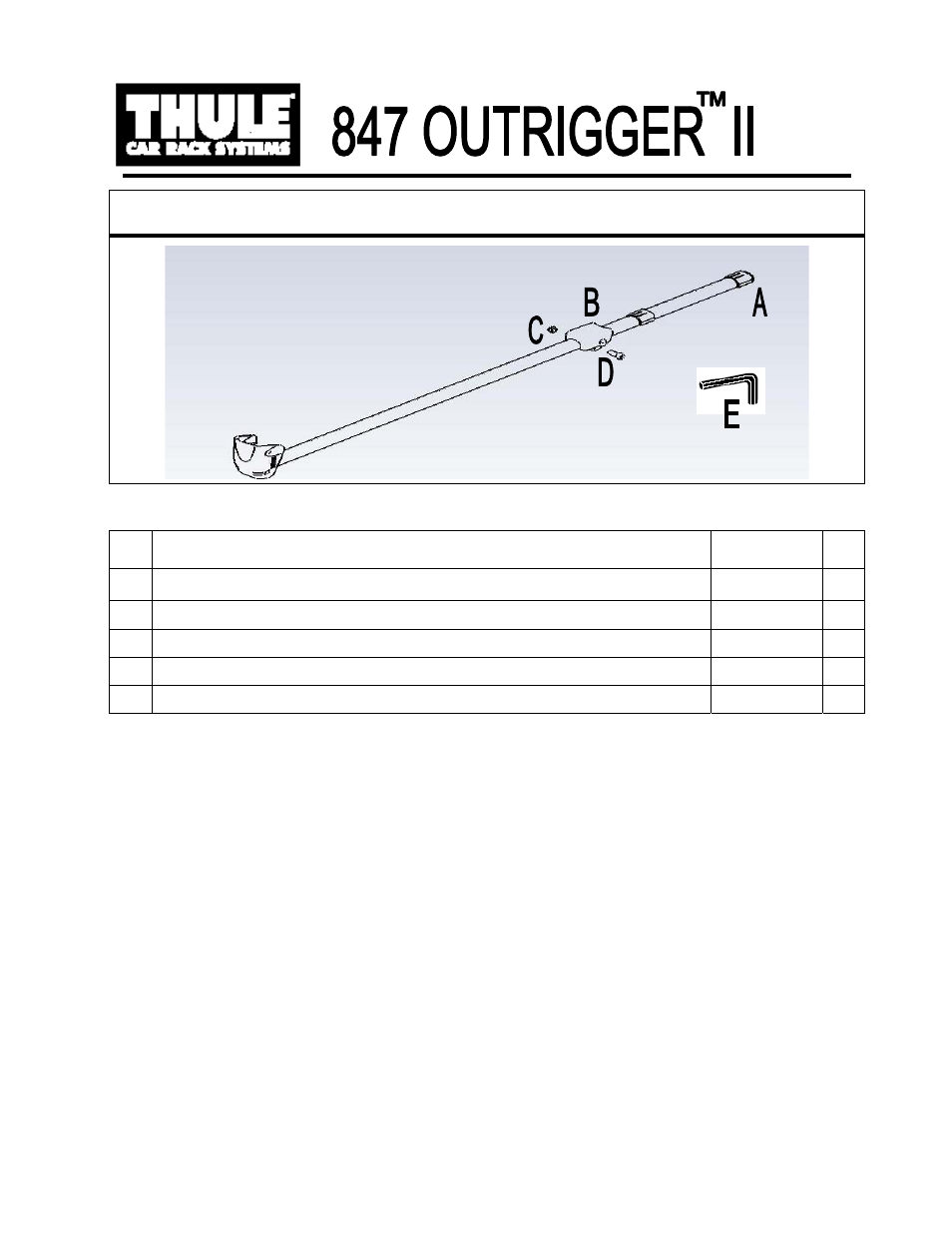 Thule Outrigger II 847 User Manual | 6 pages