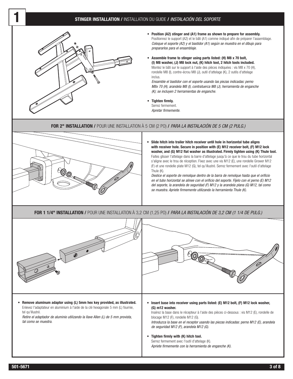 Thule Transporter Combi 665C User Manual | Page 3 / 10