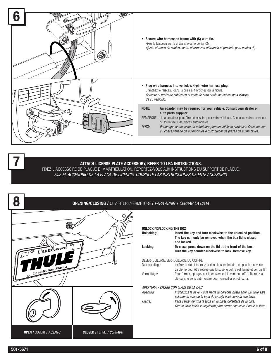 Thule Transporter Combi 665C User Manual | Page 6 / 10