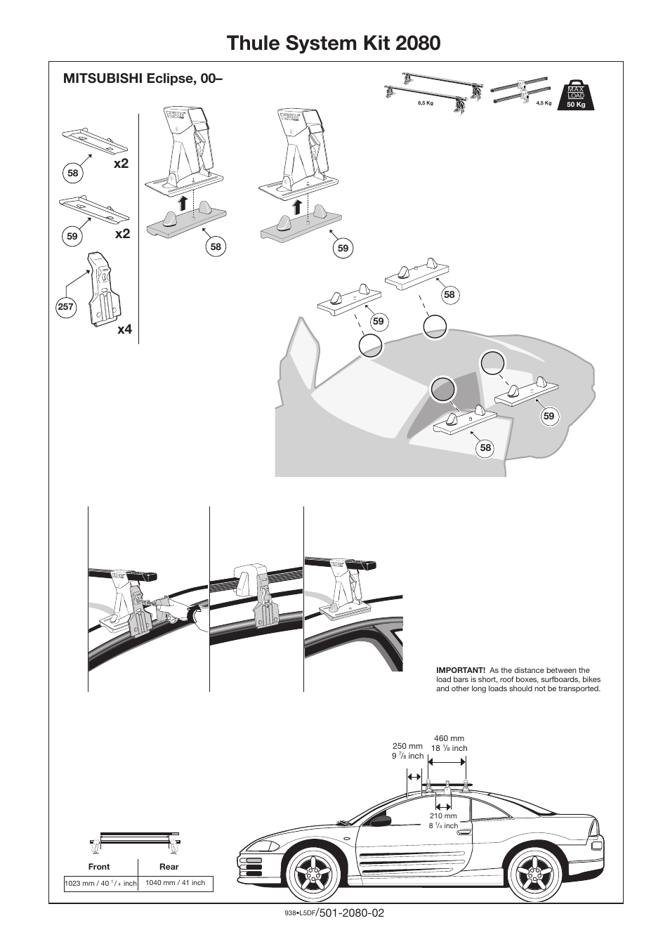 Thule 2080 User Manual | 1 page