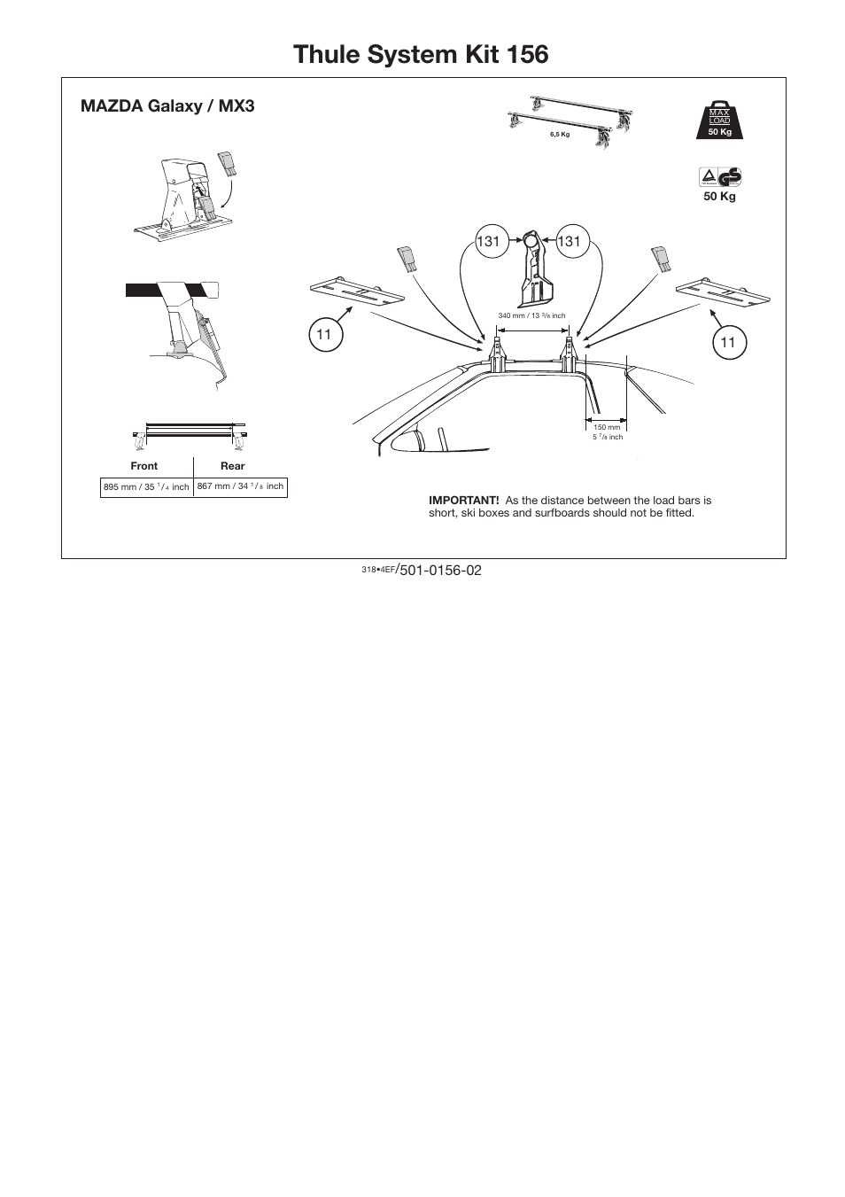 Thule 156 User Manual | 1 page