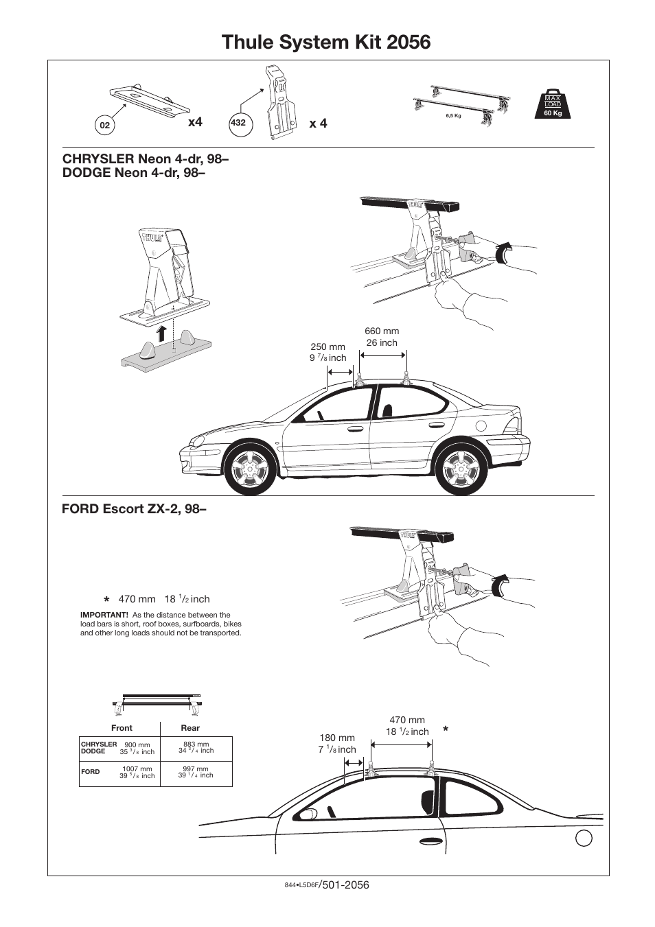 Thule 2056 User Manual | 1 page