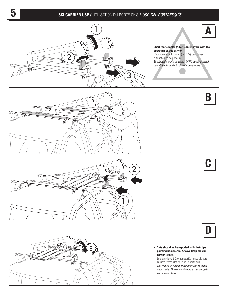 5a b c d | Thule 91726 User Manual | Page 2 / 5
