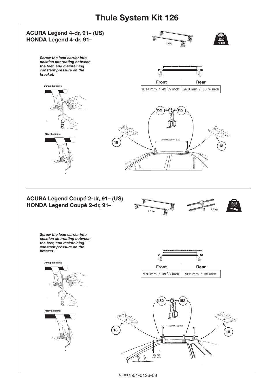 Thule 126 User Manual | 1 page