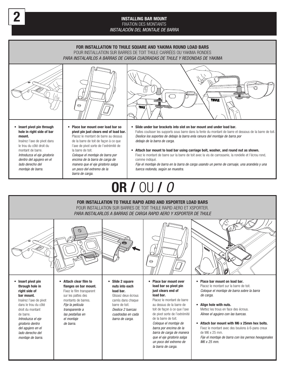 Or / ou / o | Thule 897xt User Manual | Page 3 / 12