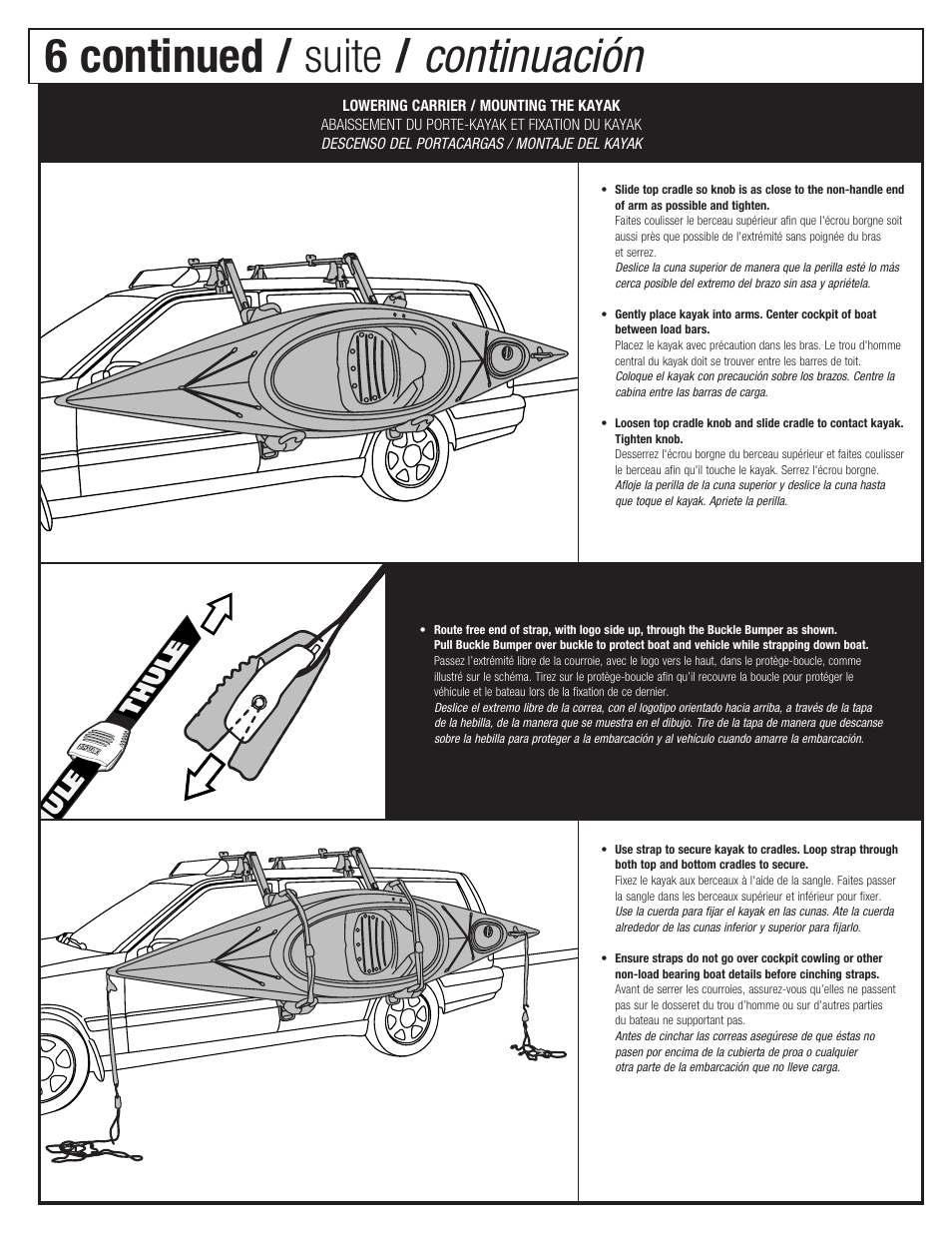 6 continued / suite / continuación | Thule 897xt User Manual | Page 7 / 12