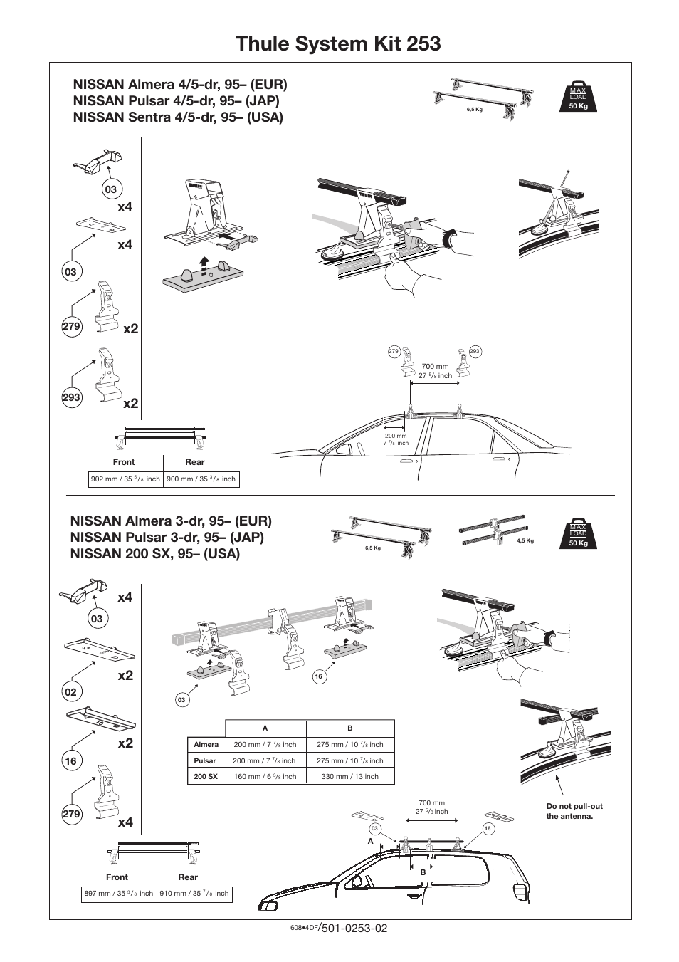 Thule 253 User Manual | 1 page