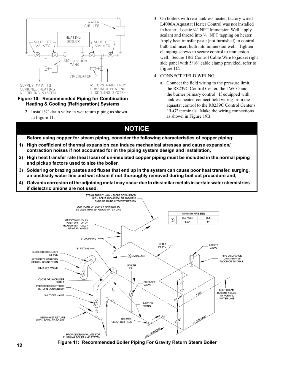 Notice | The New Yorker Store Cast Iron-Oil Fired Boiler CL User Manual | Page 12 / 52