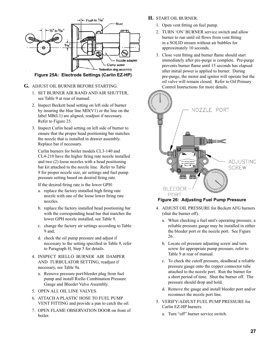 The New Yorker Store Cast Iron-Oil Fired Boiler CL User Manual | Page 27 / 52