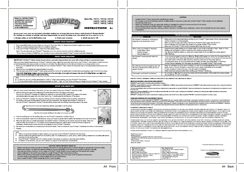 Techno Source 14111 User Manual | 1 page