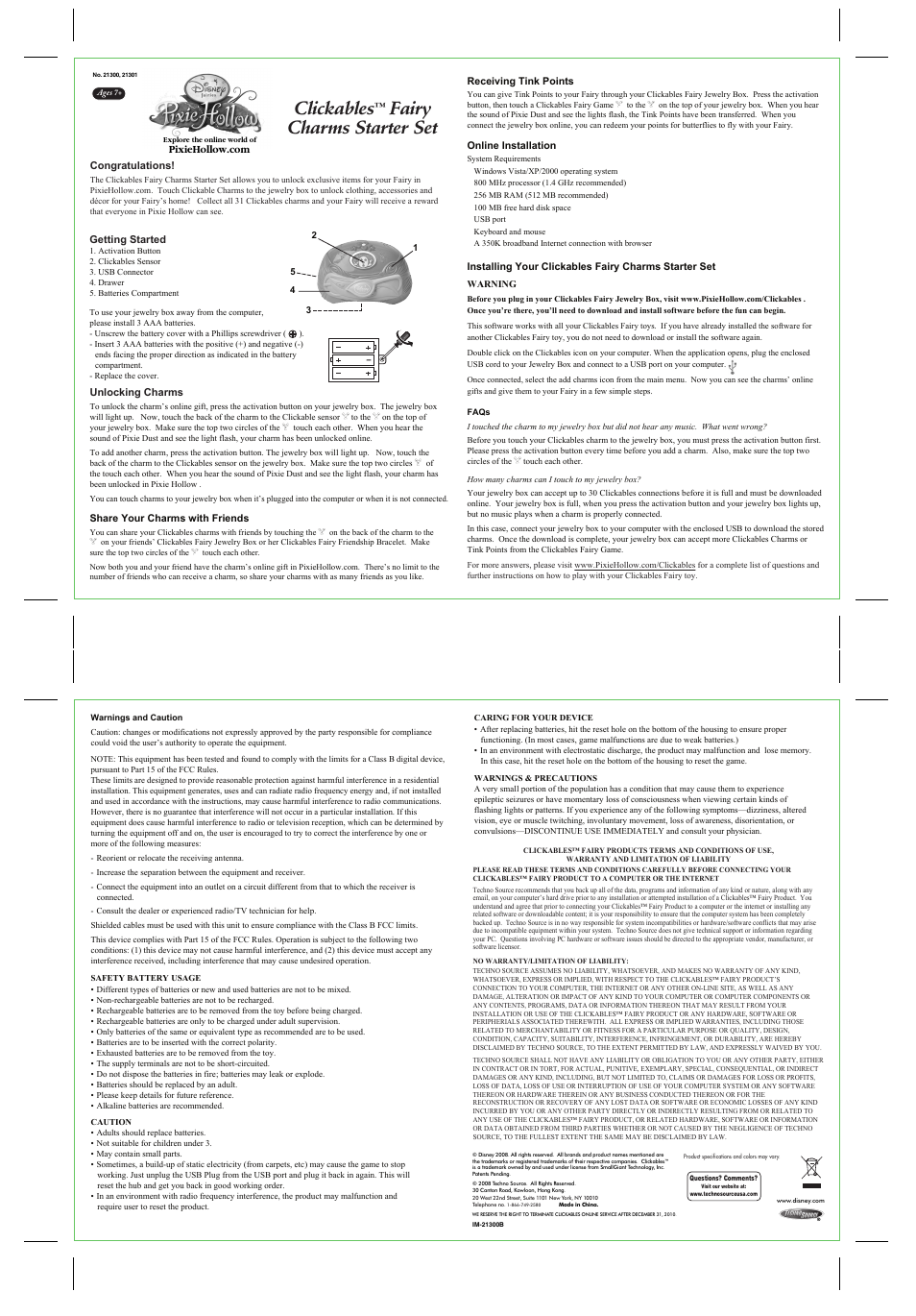 Techno Source Clickables Fairy Charms IM-21300B User Manual | 1 page