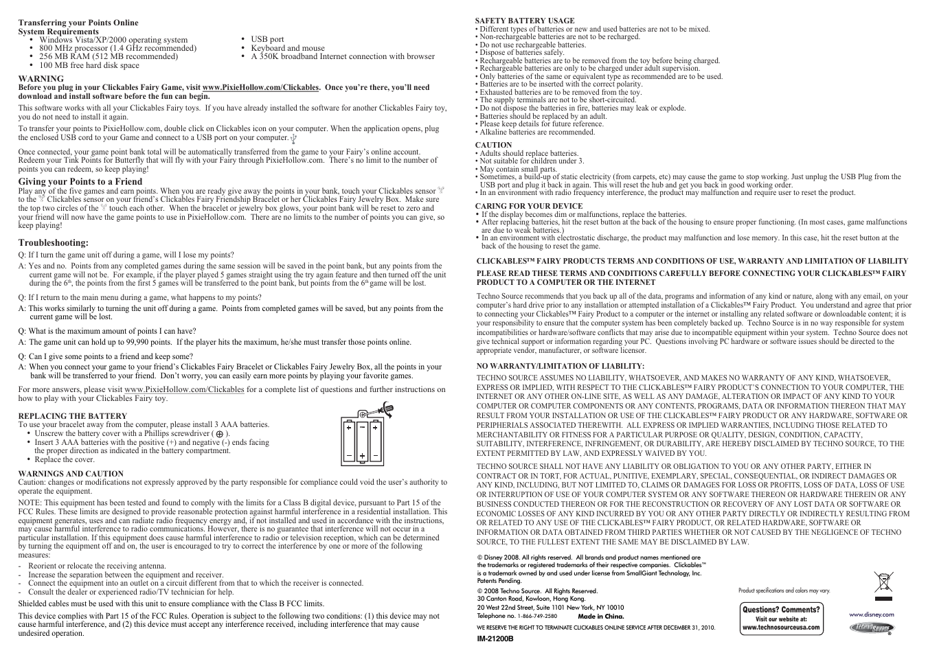 Techno Source Clickables 21201 User Manual | Page 2 / 2