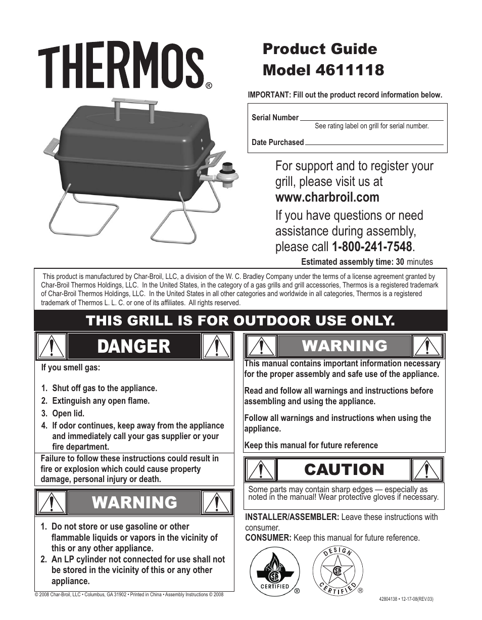 Thermos 4611118 User Manual | 16 pages