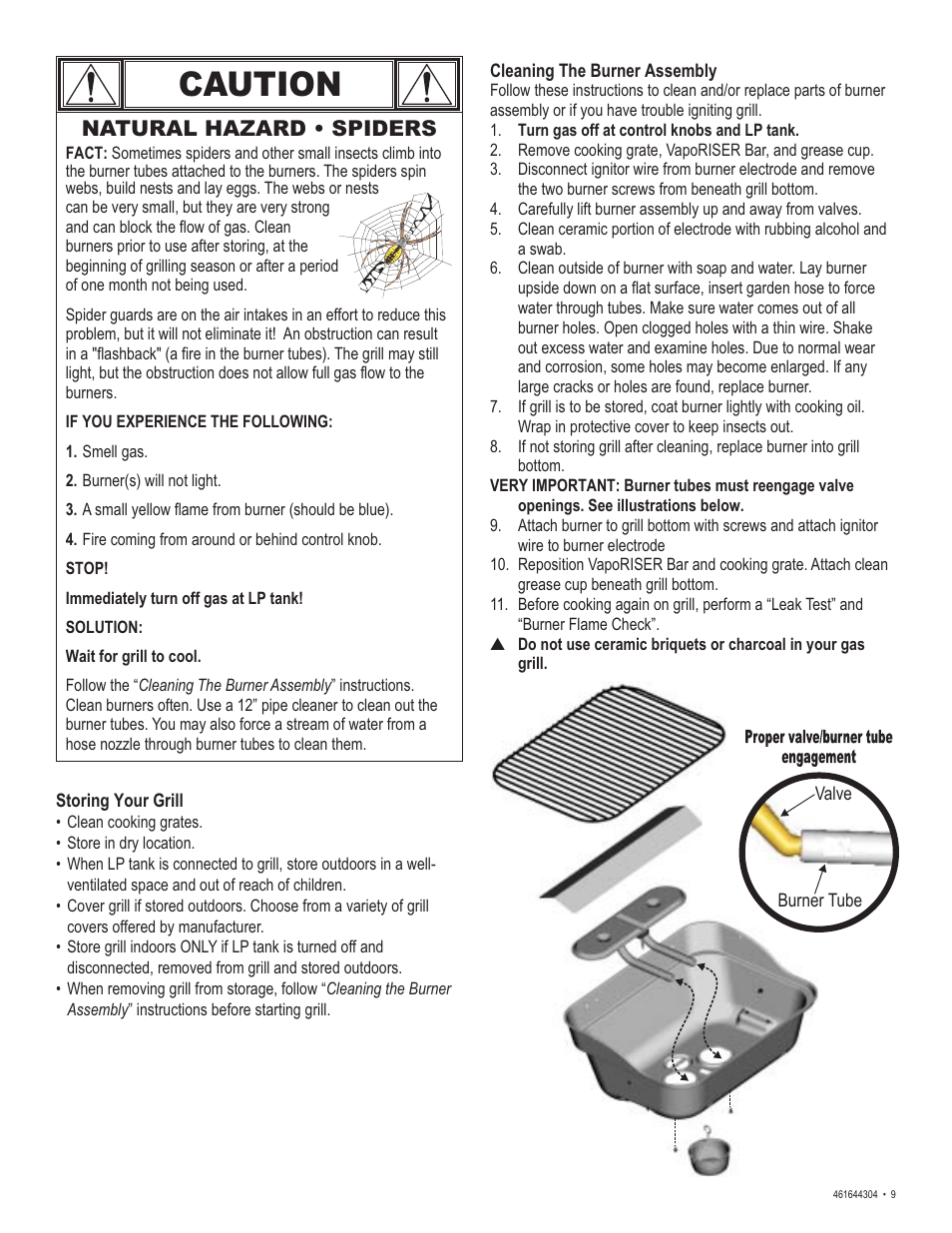 Caution, Natural hazard • spiders | Thermos 461644304 User Manual | Page 9 / 12