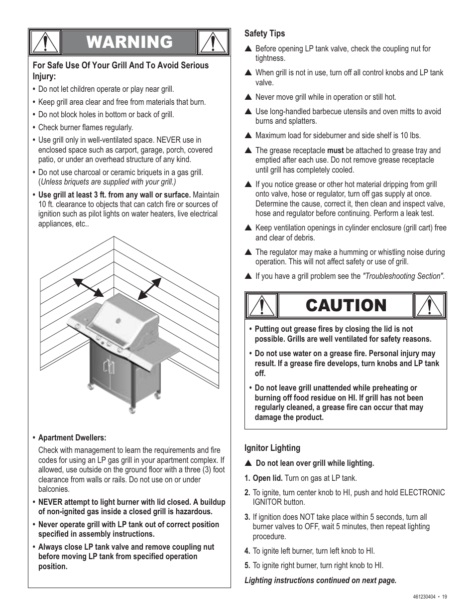 Warning, Caution | Thermos 461230404 User Manual | Page 19 / 24