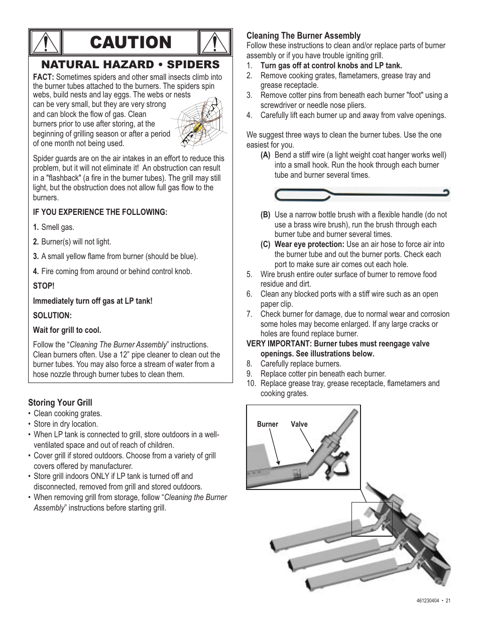 Caution, Natural hazard • spiders | Thermos 461230404 User Manual | Page 21 / 24