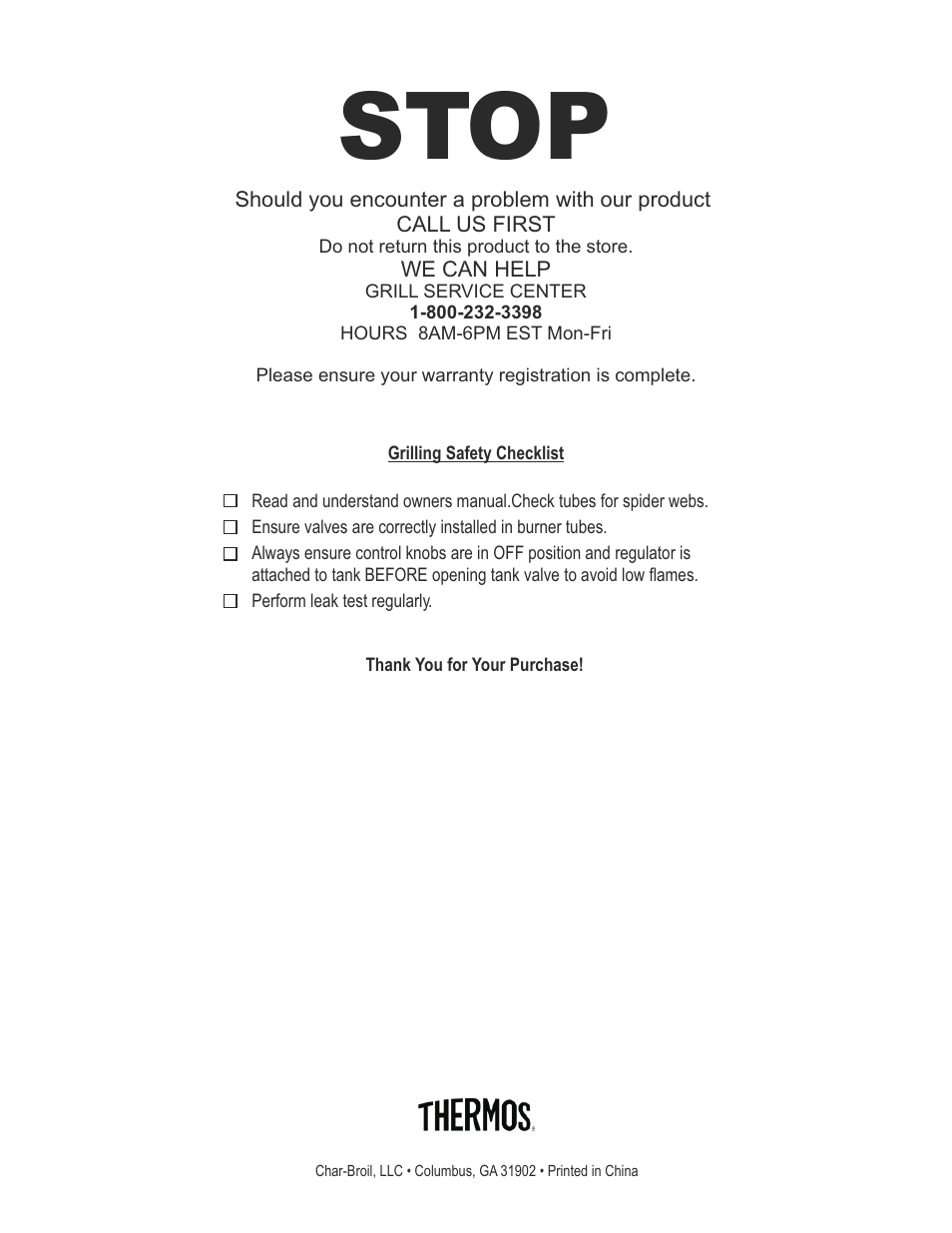 Stop | Thermos EXPRESS 06401314 User Manual | Page 20 / 20