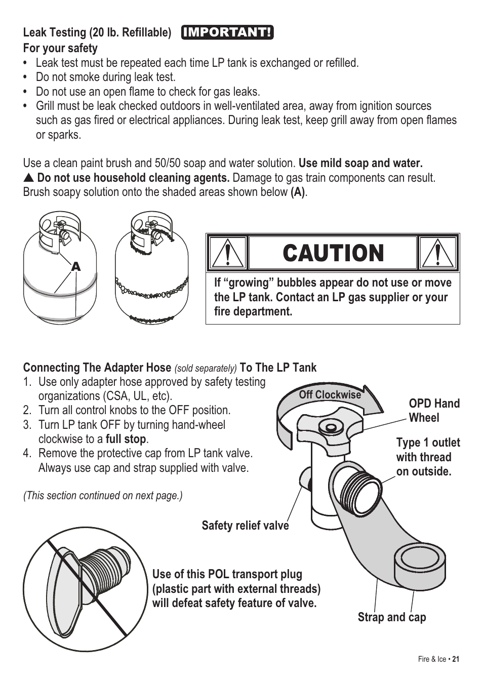 Caution | Thermos 465630003 User Manual | Page 21 / 32
