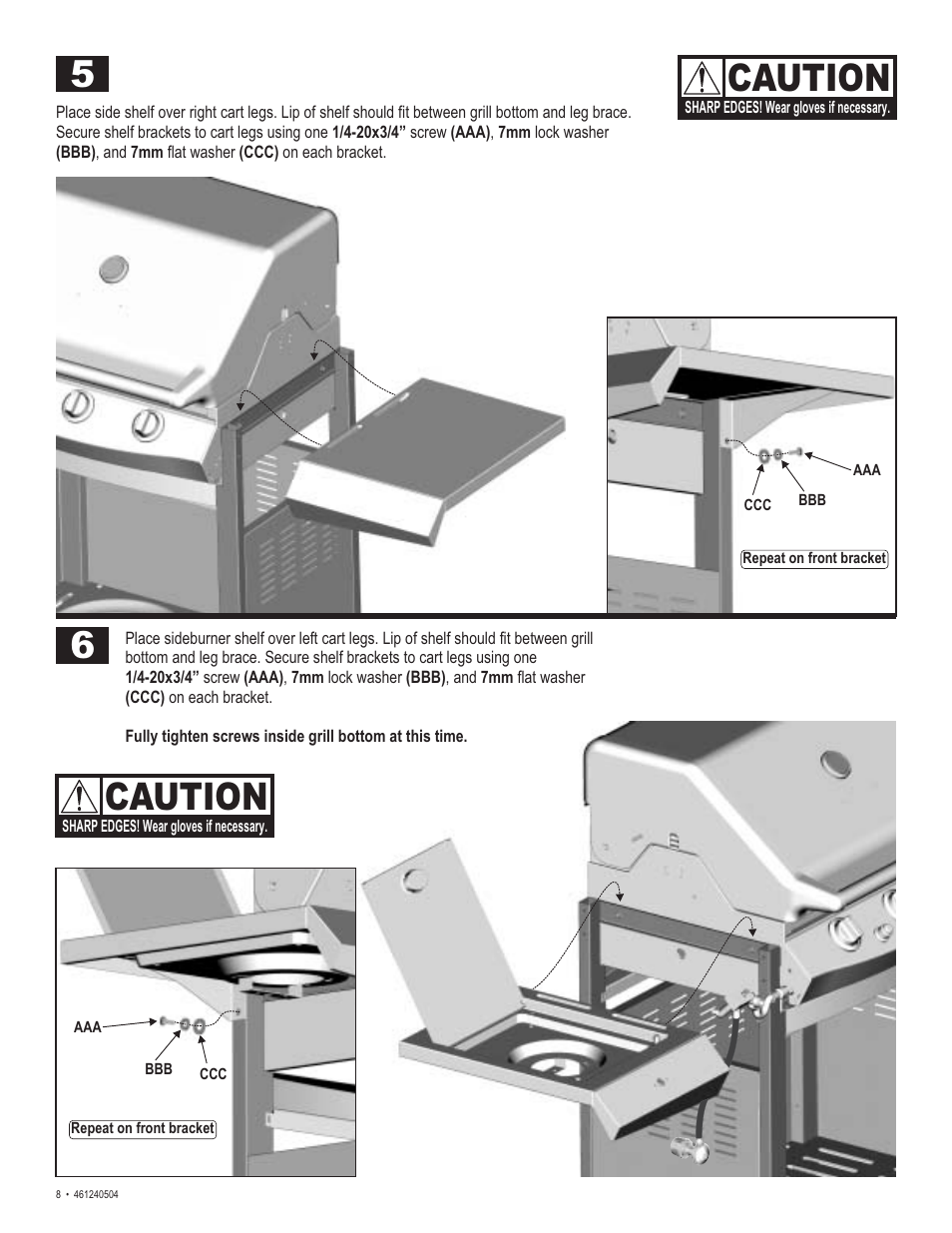 Caution | Thermos 461240504 User Manual | Page 8 / 28