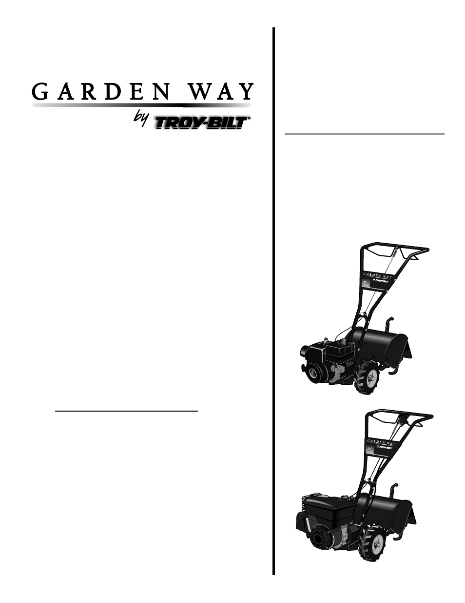 Troy-Bilt 12193 - 6.5HP  EN User Manual | 16 pages