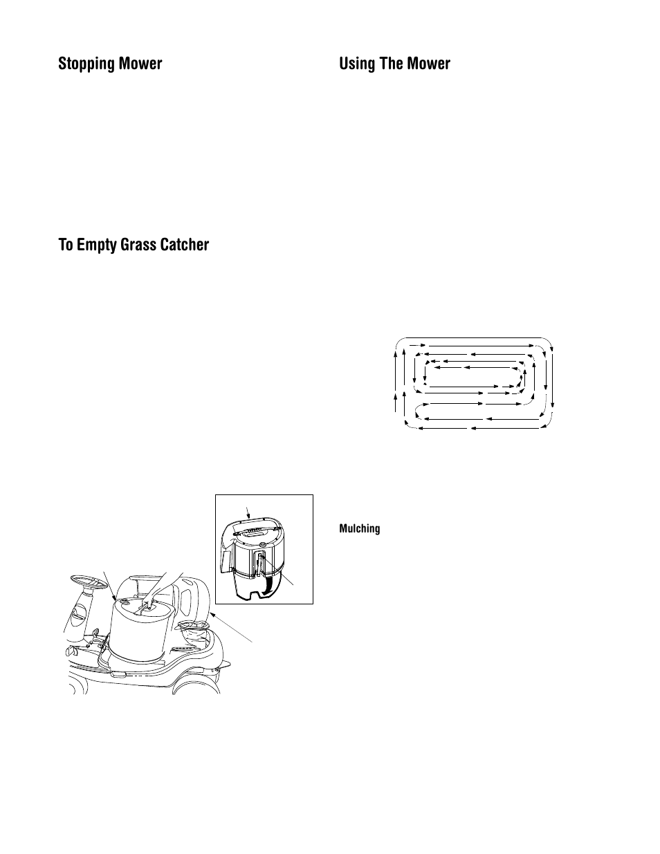 Stopping mower, Using the mower | Troy-Bilt 13A-344-563 User Manual | Page 13 / 21