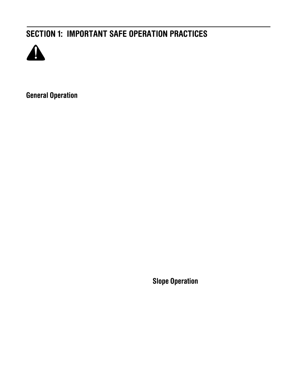 General operation, Slope operation | Troy-Bilt 13A-344-563 User Manual | Page 4 / 21