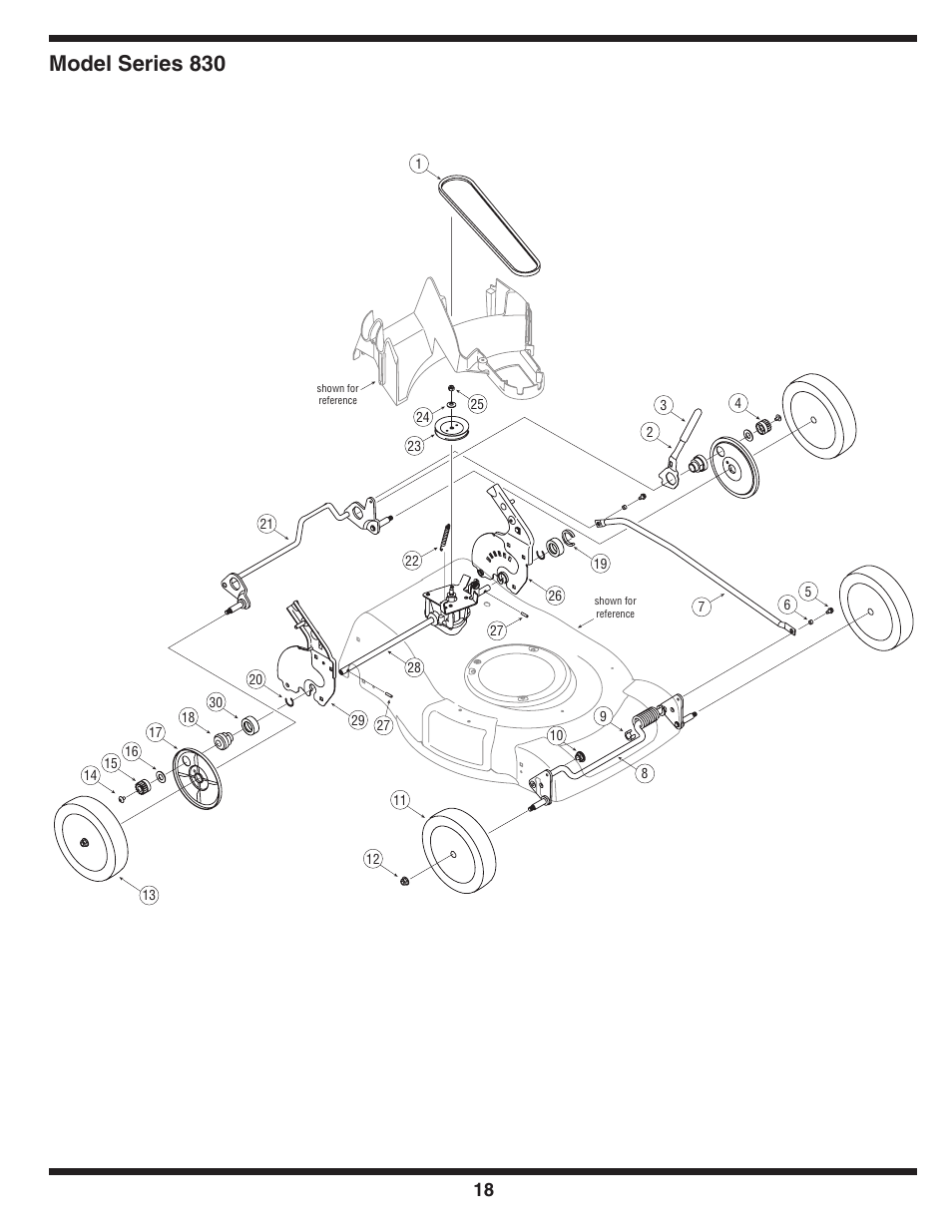 Model series 830 | Troy-Bilt 830 User Manual | Page 18 / 20