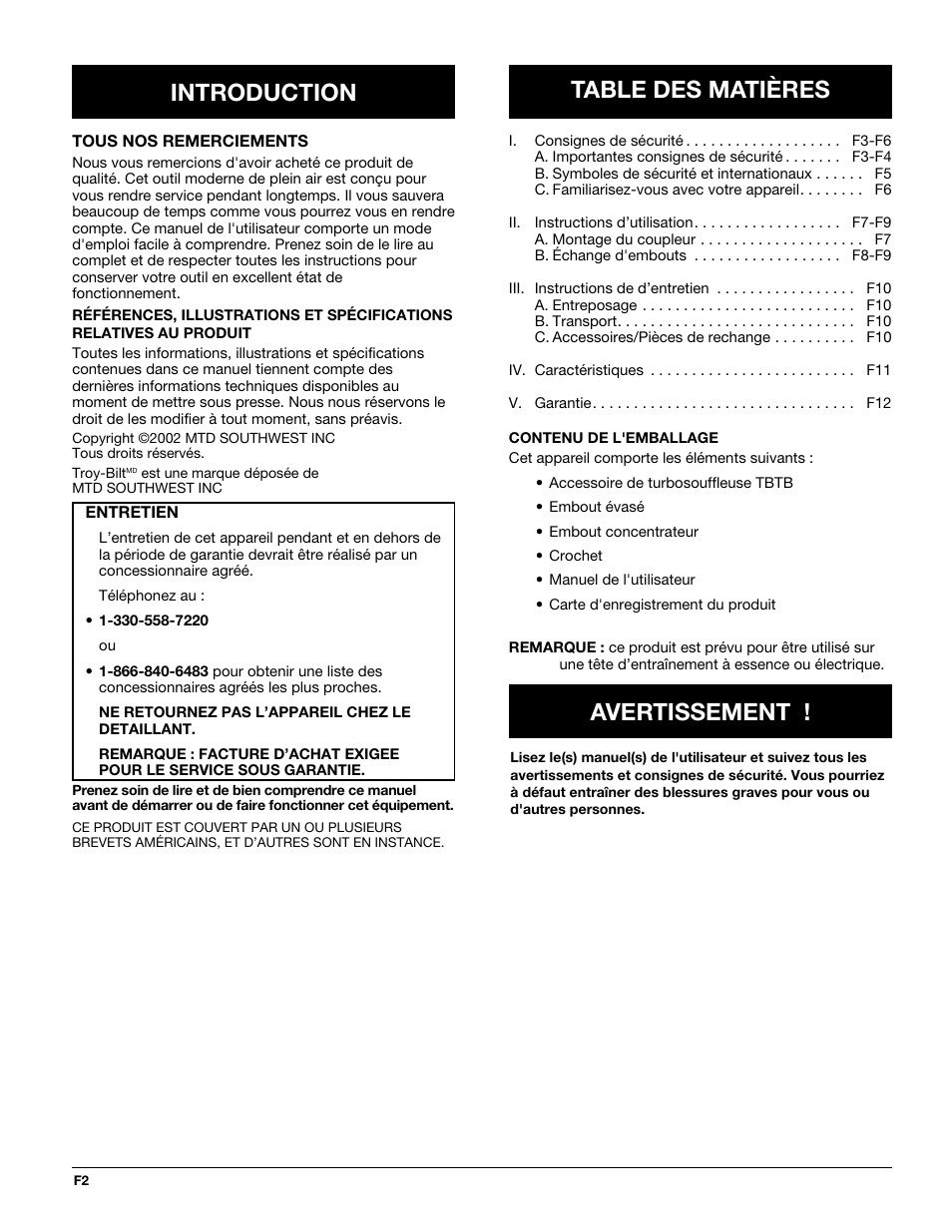 Troy-Bilt TBTB User Manual | Page 14 / 36