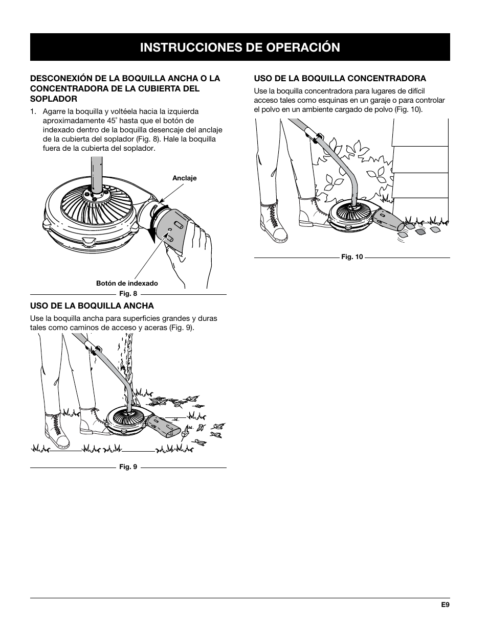 Instrucciones de operación | Troy-Bilt TBTB User Manual | Page 33 / 36