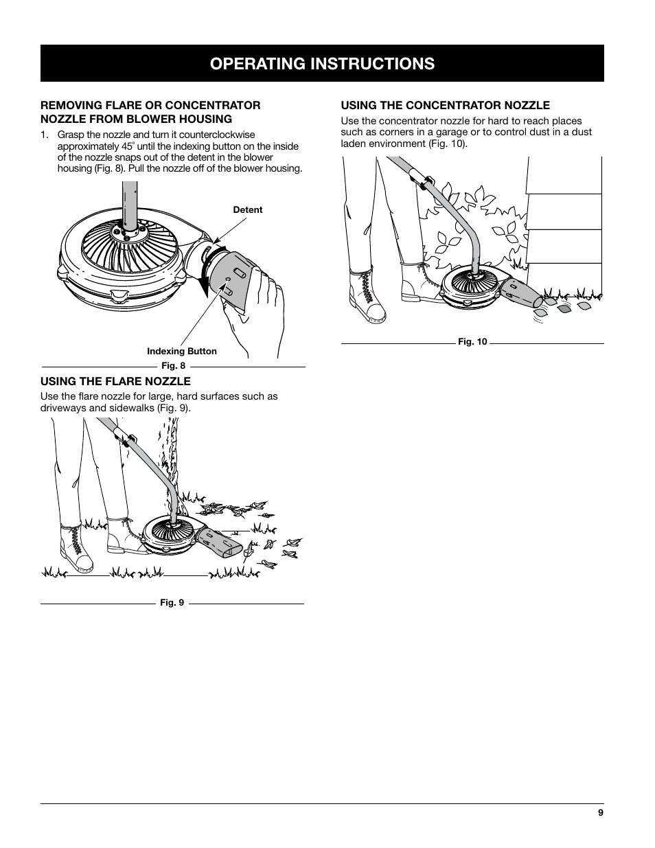 Operating instructions | Troy-Bilt TBTB User Manual | Page 9 / 36