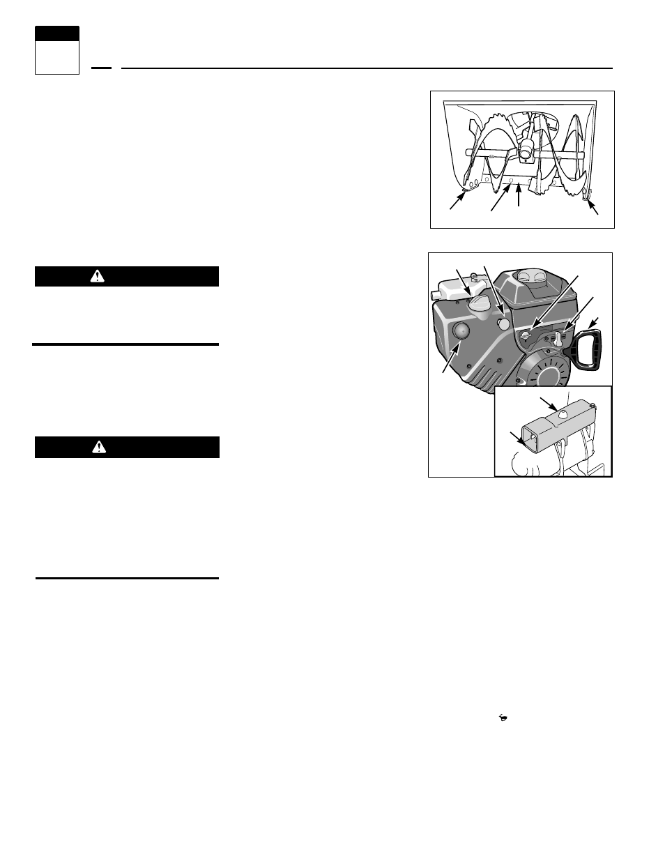 Operation, Pre-operation checklist, Starting the engine | Caution, Danger | Troy-Bilt 42051 User Manual | Page 12 / 32