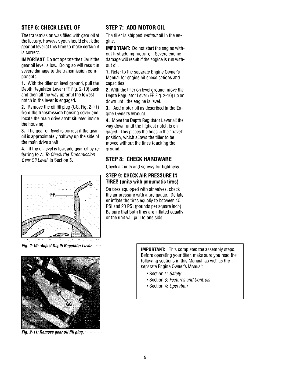 Sibk /: auu mu i uk uil, Steps: check hardware | Troy-Bilt TUFFY 634BM User Manual | Page 9 / 32