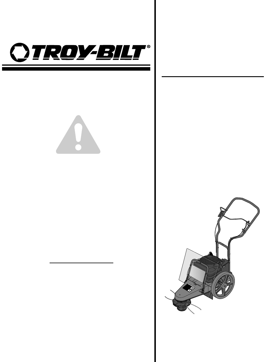 Troy-Bilt 52070 User Manual | 28 pages