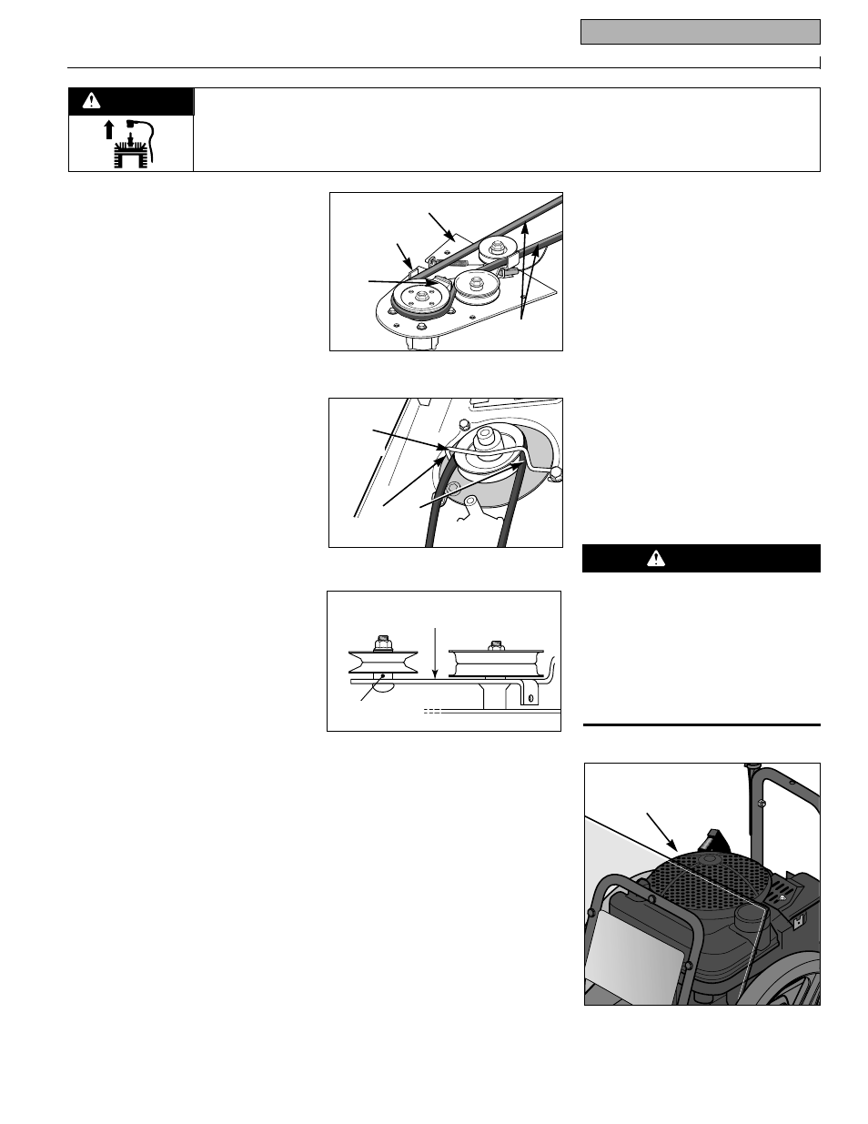 Warning belt performance troubleshooting, Lubrication, Cleaning the engine | Warning | Troy-Bilt 52070 User Manual | Page 15 / 28