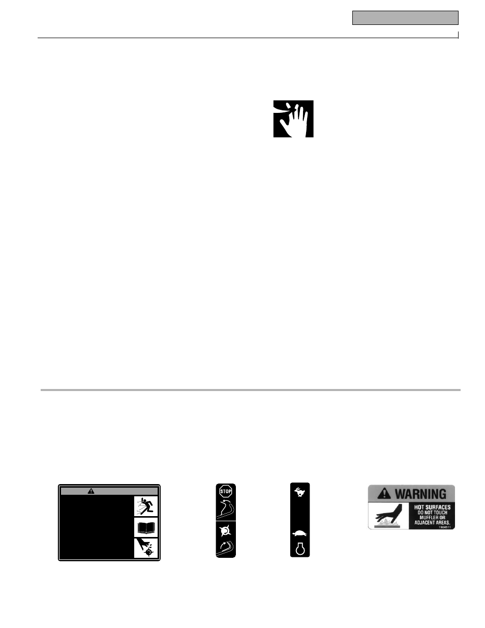 Safety decals | Troy-Bilt 52070 User Manual | Page 5 / 28