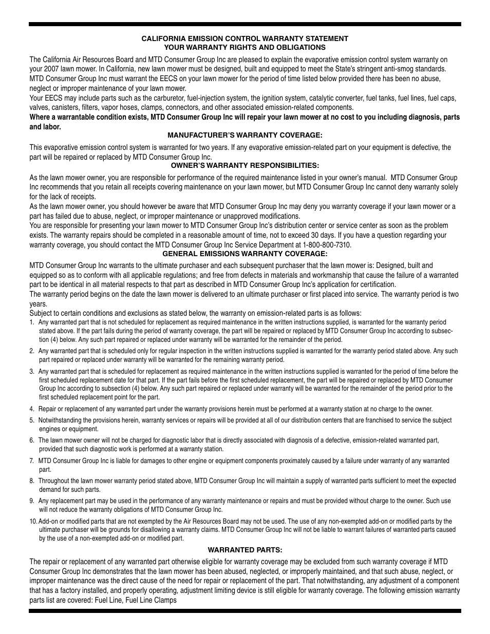 Troy-Bilt Mustang RZT User Manual | Page 35 / 72
