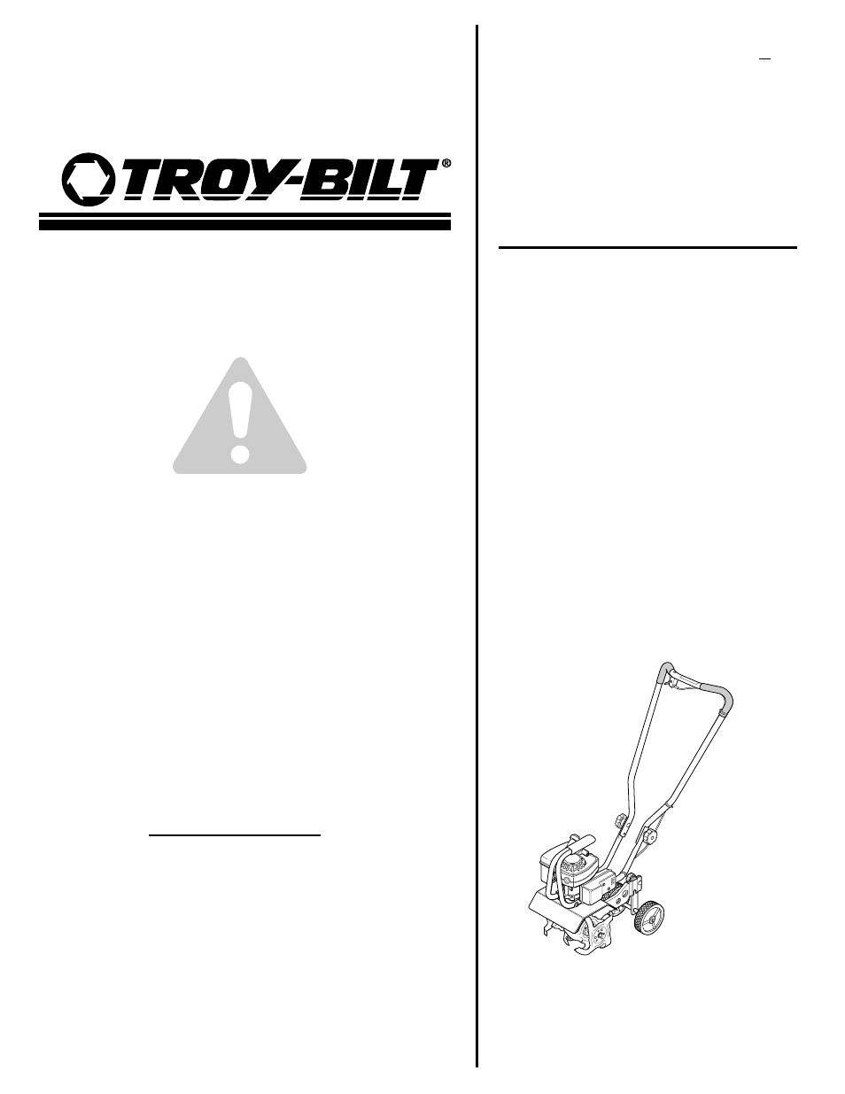 Troy-Bilt 12235 User Manual | 20 pages
