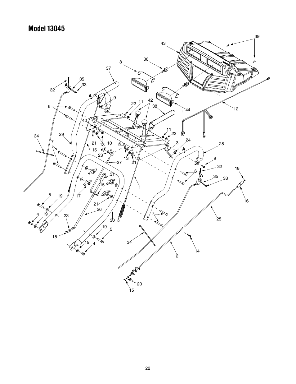 Troy-Bilt 13045 User Manual | Page 22 / 28