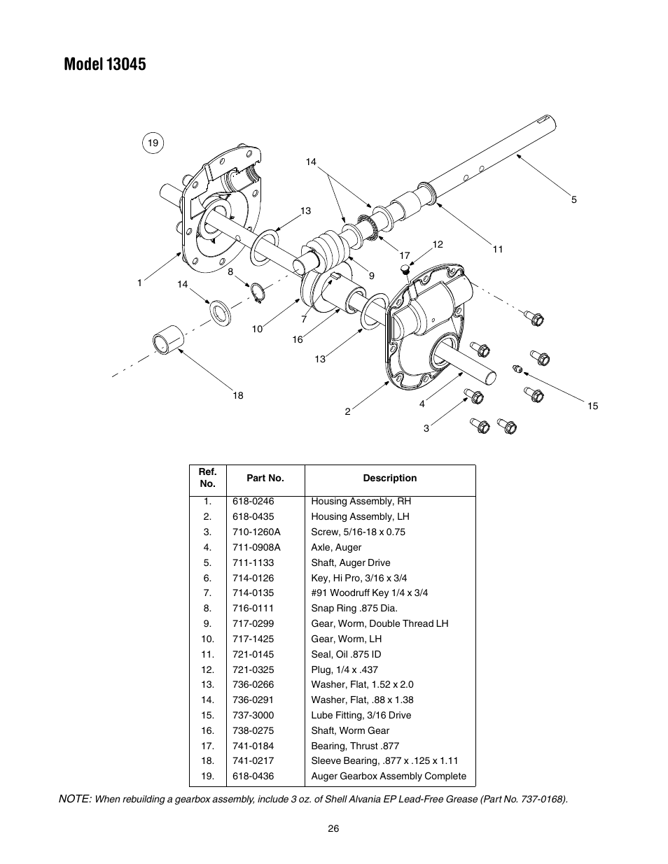 Troy-Bilt 13045 User Manual | Page 26 / 28