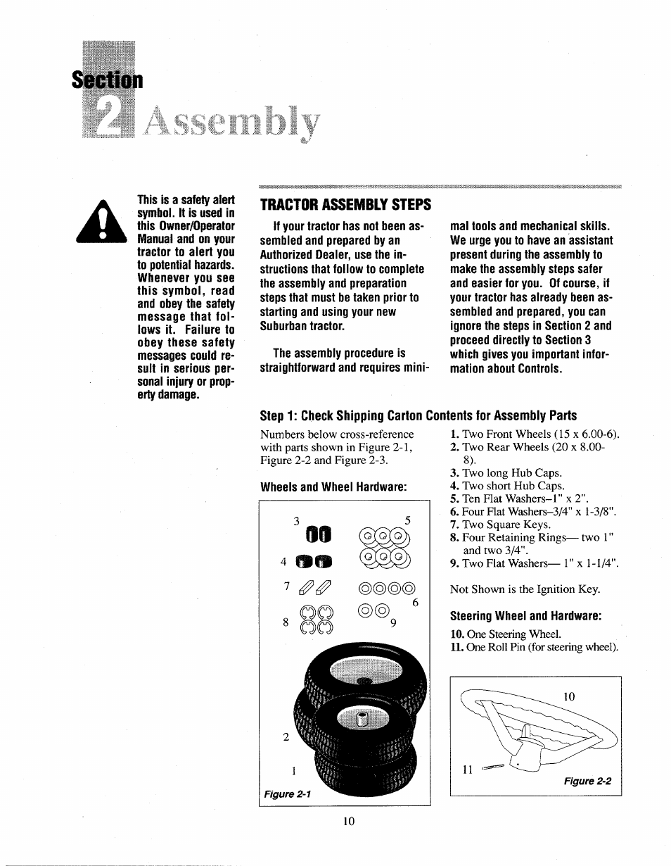 Tractor assembly steps | Troy-Bilt 13027 User Manual | Page 10 / 32