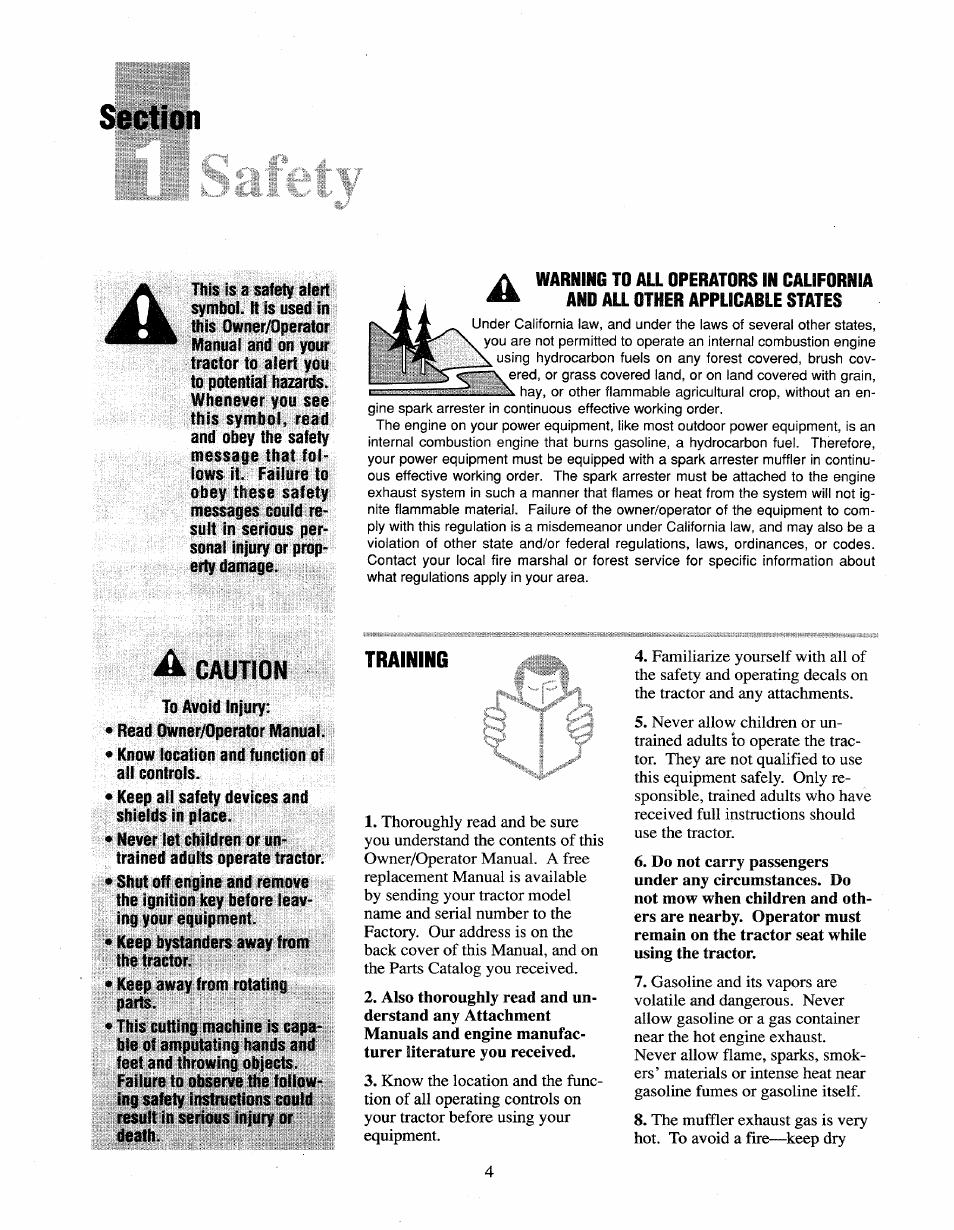 A caution | Troy-Bilt 13027 User Manual | Page 4 / 32