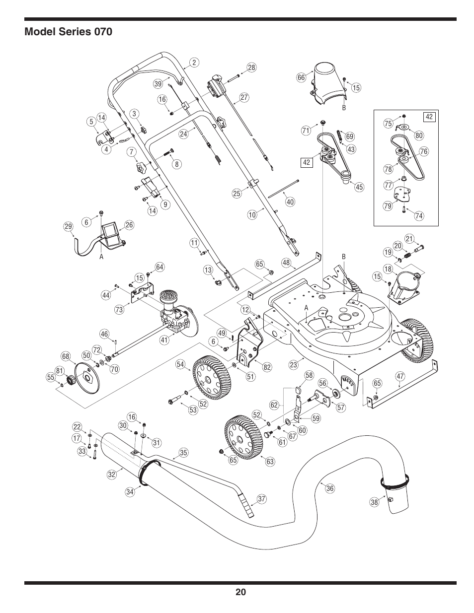 Model series 070 | Troy-Bilt 70 User Manual | Page 20 / 24