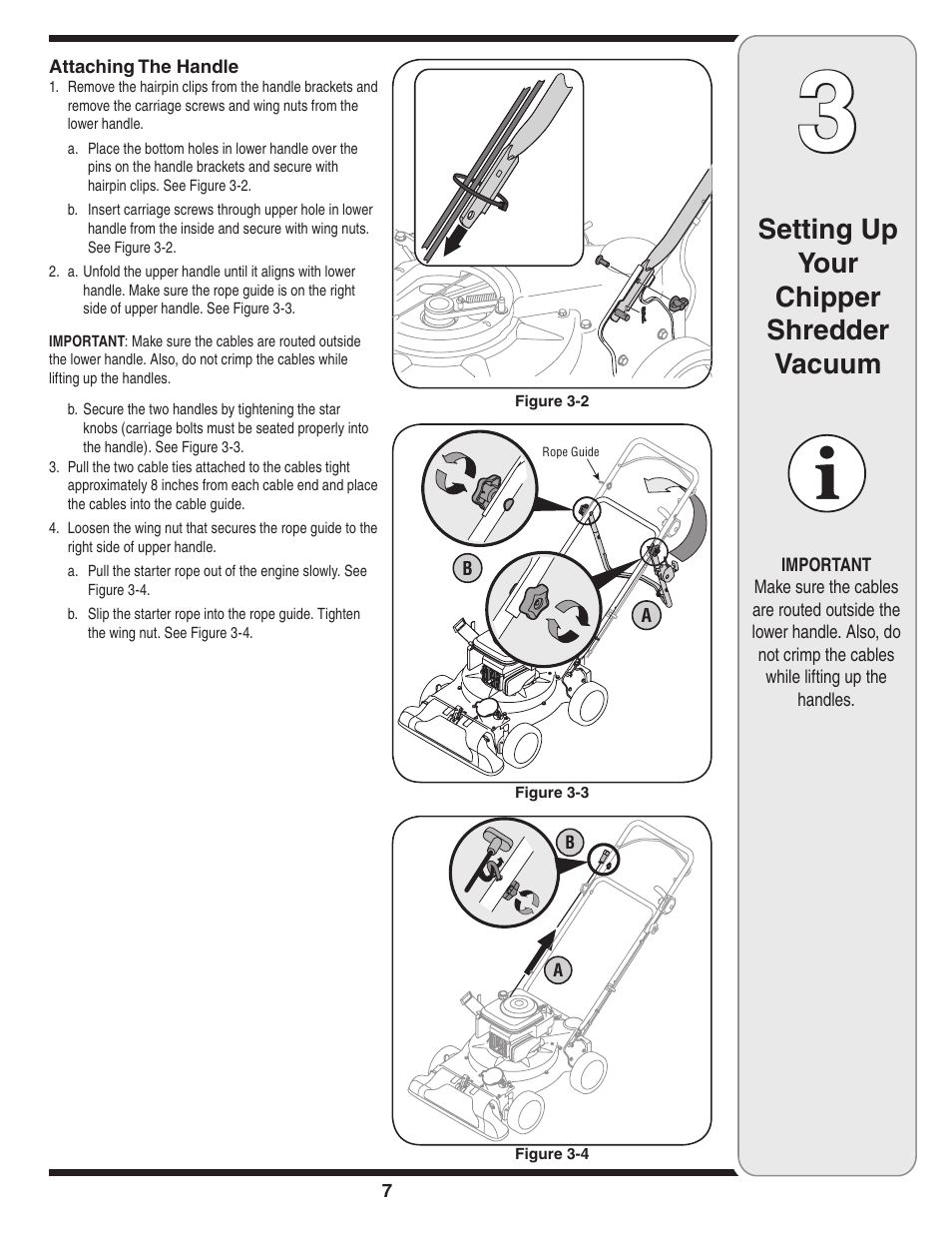 Setting up your chipper shredder vacuum | Troy-Bilt 70 User Manual | Page 7 / 24