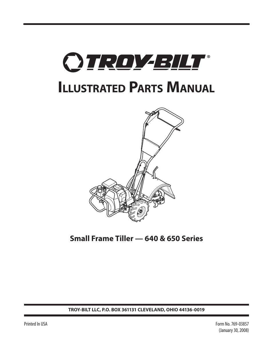 Troy-Bilt 640 User Manual | 8 pages