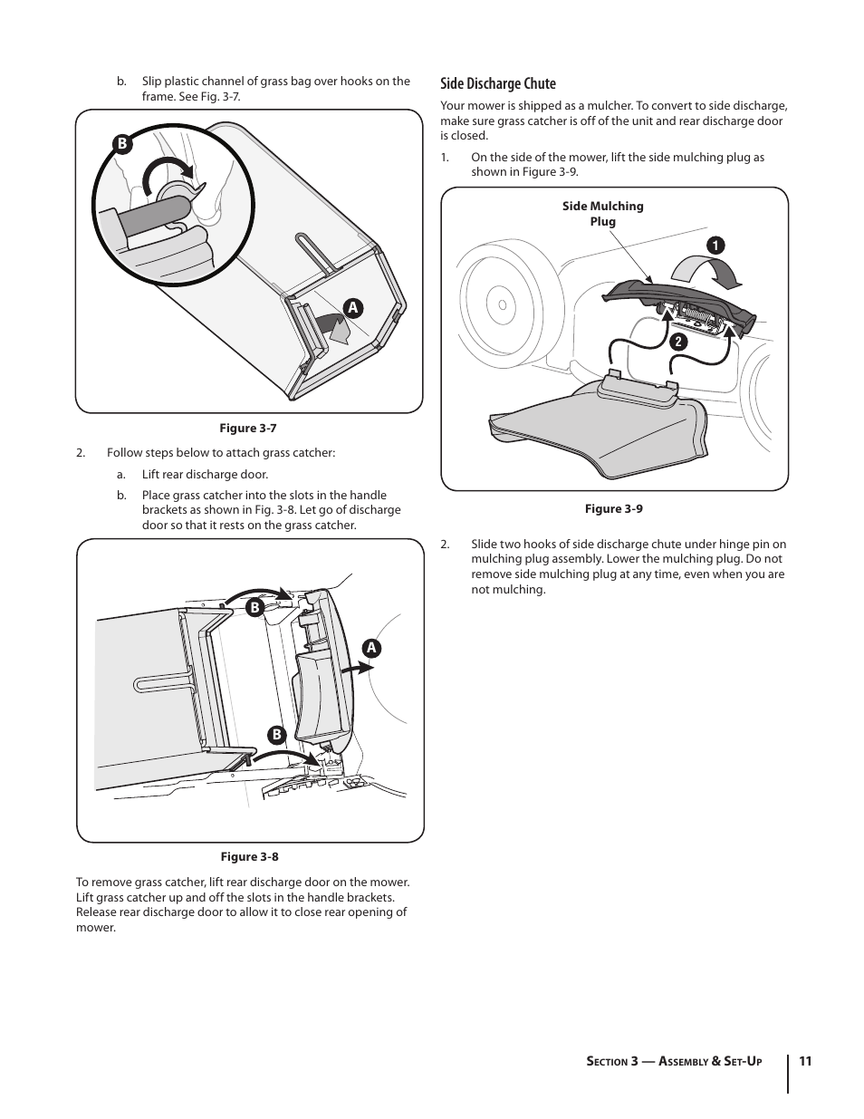 Side discharge chute | Troy-Bilt TB110 User Manual | Page 11 / 40
