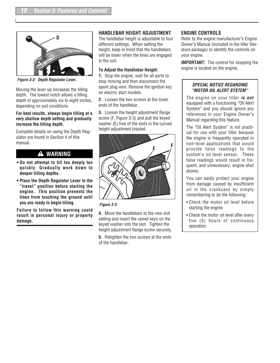 Warning | Troy-Bilt 665B User Manual | Page 10 / 36